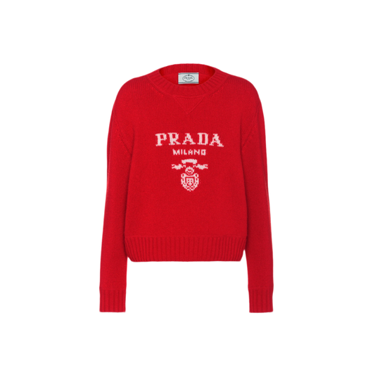 Prada Wool and Cashmere Crew-neck Sweater