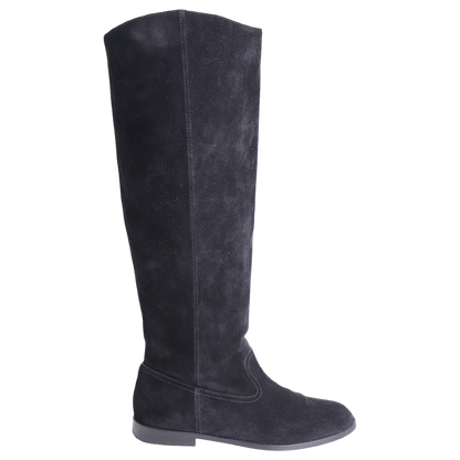 Jimmy Choo Flat Bree Boots in Black Suede
