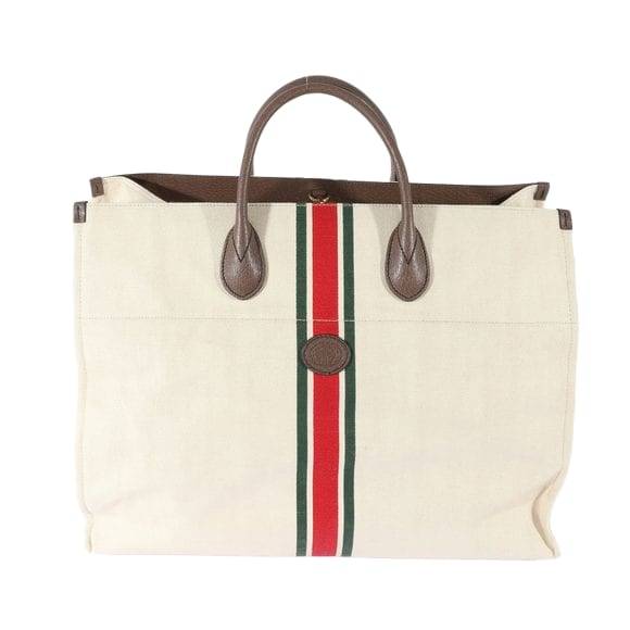 GUCCI Large Foldable Linen Tote Bag