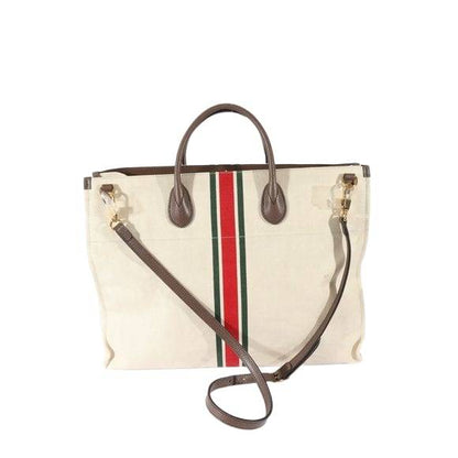 GUCCI Large Foldable Linen Tote Bag