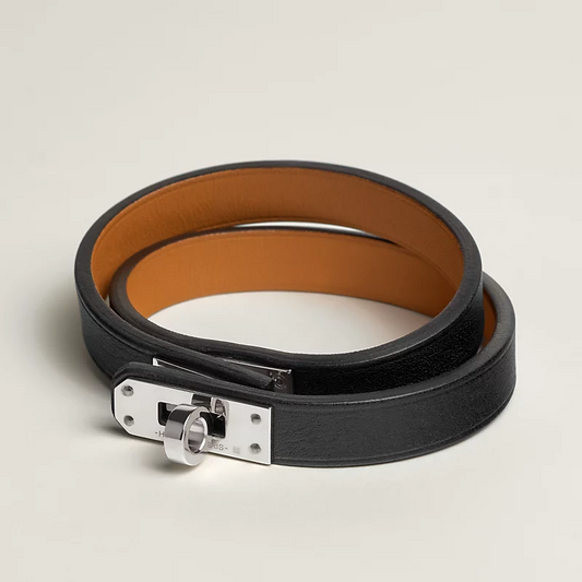 Hermès Mini Kelly Double Tour Bracelet Swift Calfskin Noir T2