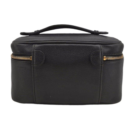 Chanel Caviar Vintage Timeless Cosmetic Case In Black