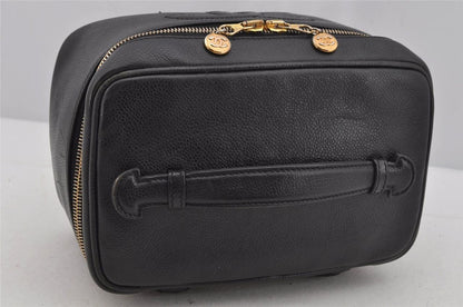 Chanel Caviar Vintage Timeless Cosmetic Case In Black