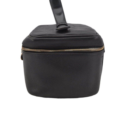 Chanel Caviar Vintage Timeless Cosmetic Case In Black