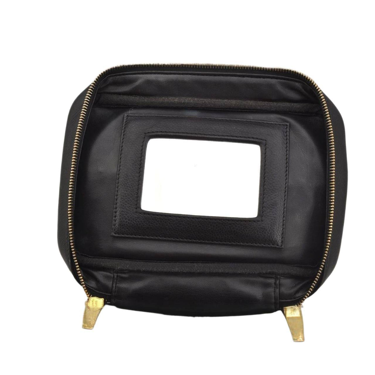 Chanel Caviar Vintage Timeless Cosmetic Case In Black