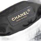 CHANEL Black Straw Chain Shoulder Bag