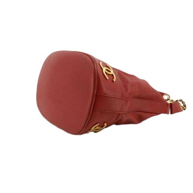CHANEL Large Triple CC Caviar Bucket Bag