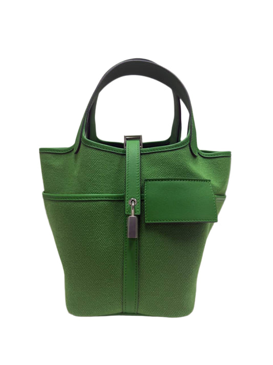 Hermes Picotin 18 Cargo in Vert Yucca color Stamp B (2023)