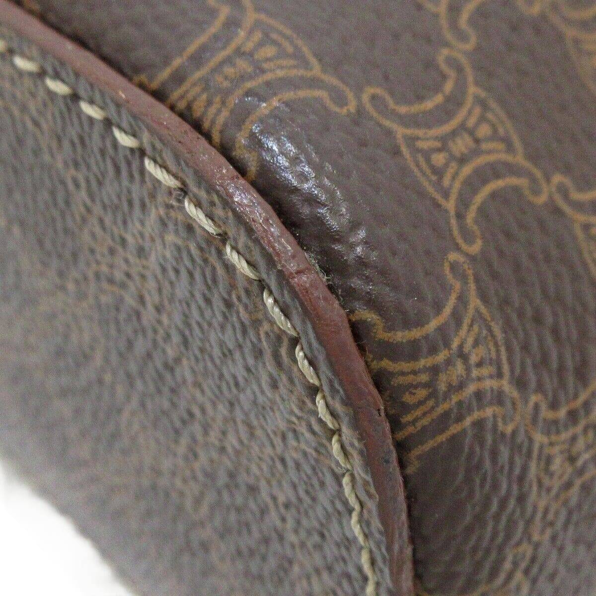 CELINE Macadam Dark Brown Vanity Bag
