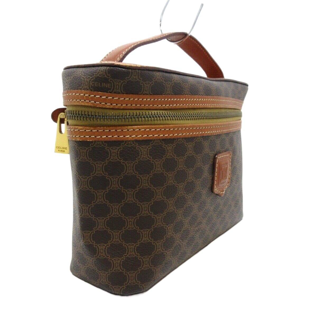 CELINE Macadam Dark Brown Vanity Bag