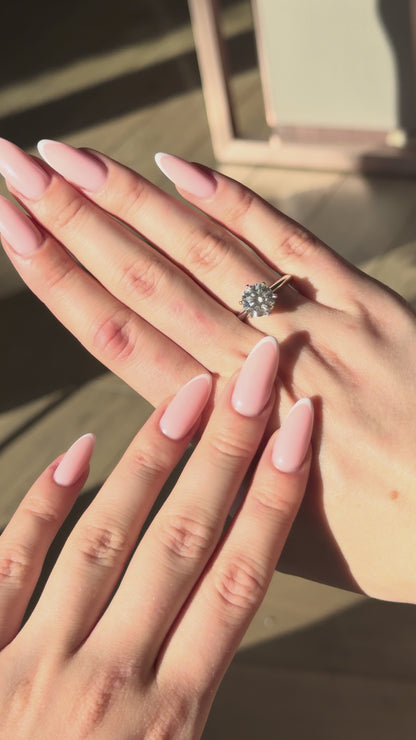 Round Brilliant Lab-Grown Diamond Ring in 14k White Gold