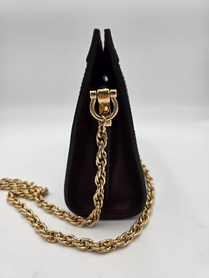 Gucci Ophidia GG Web Small Chain Shoulder Bag Calfskin Bordeaux