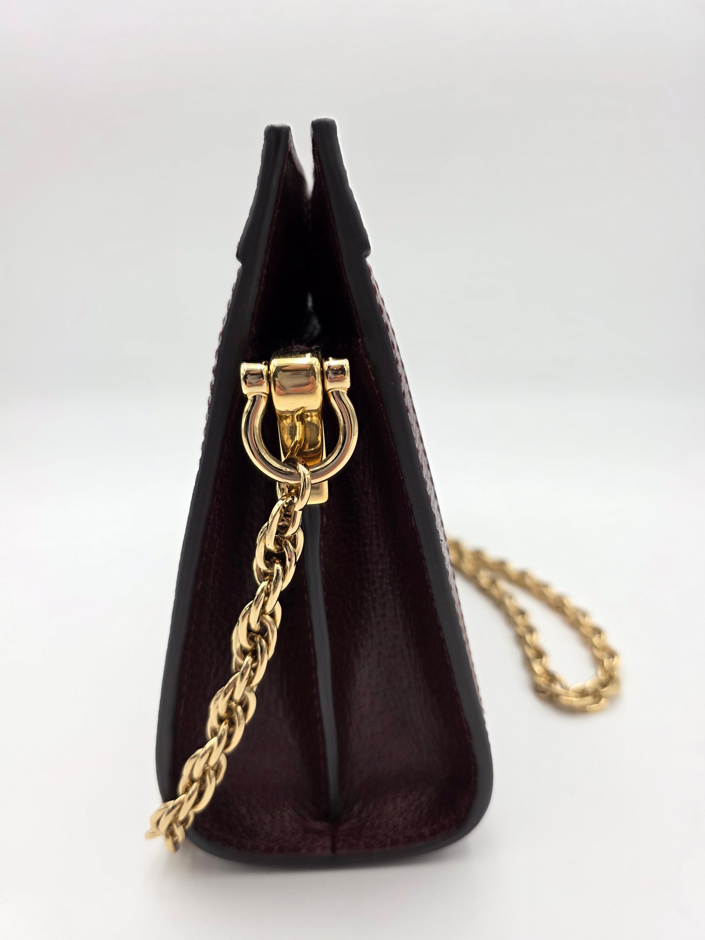 Gucci Ophidia GG Web Small Chain Shoulder Bag Calfskin Bordeaux