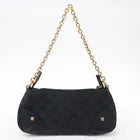 GUCCI Chain Hand Bag Pouch Black GG