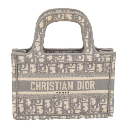 Dior oblique book tote mini canvas Women Handbag gray