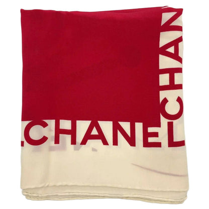 CHANEL Mademoiselle silhouette Silk Scarf W/Paper Case