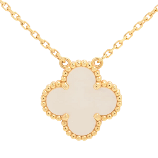 Van Cleef & Arpels Vintage Alhambra Shells Necklace 750(YG) 5.1g
