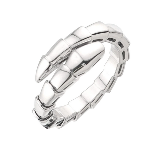 BVLGARI Serpenti Viper Ring 18K White Gold 750 Size M 5.5-5.75(US)