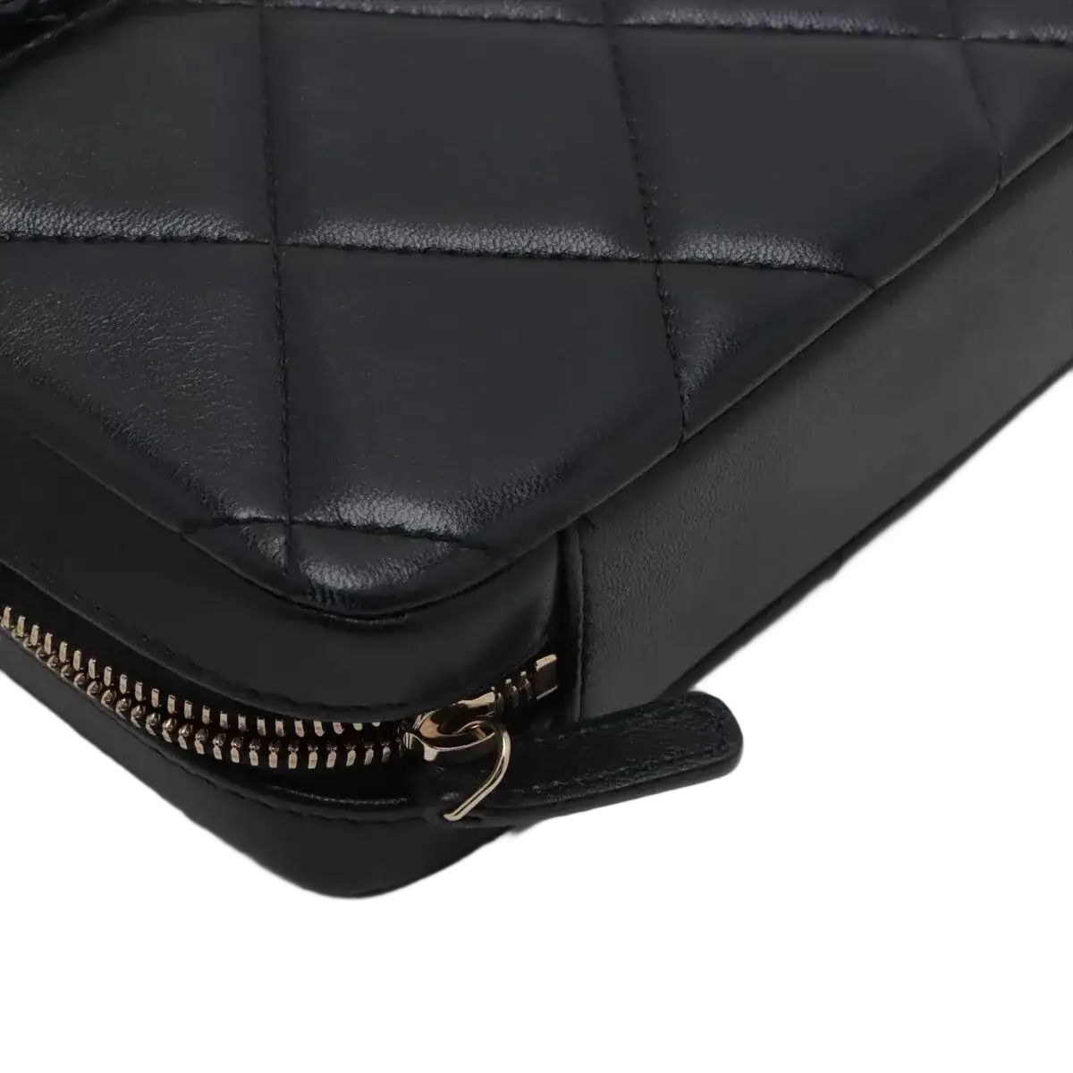 Chanel CHANEL 19 Lambskin Chain Shoulder Bag Black with Gold x Silver Metal Fittings