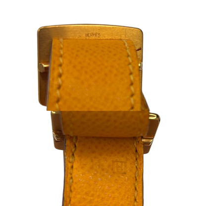 HERMES Mangeoire MM Hand Shoulder Bag Epsom Jaune Purse