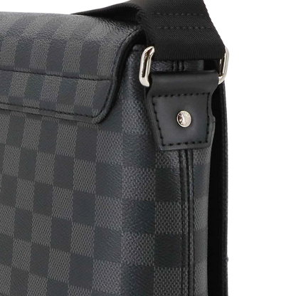 LOUIS VUITTON Damier Graphite District PM NV2 Shoulder Bag Black N40349