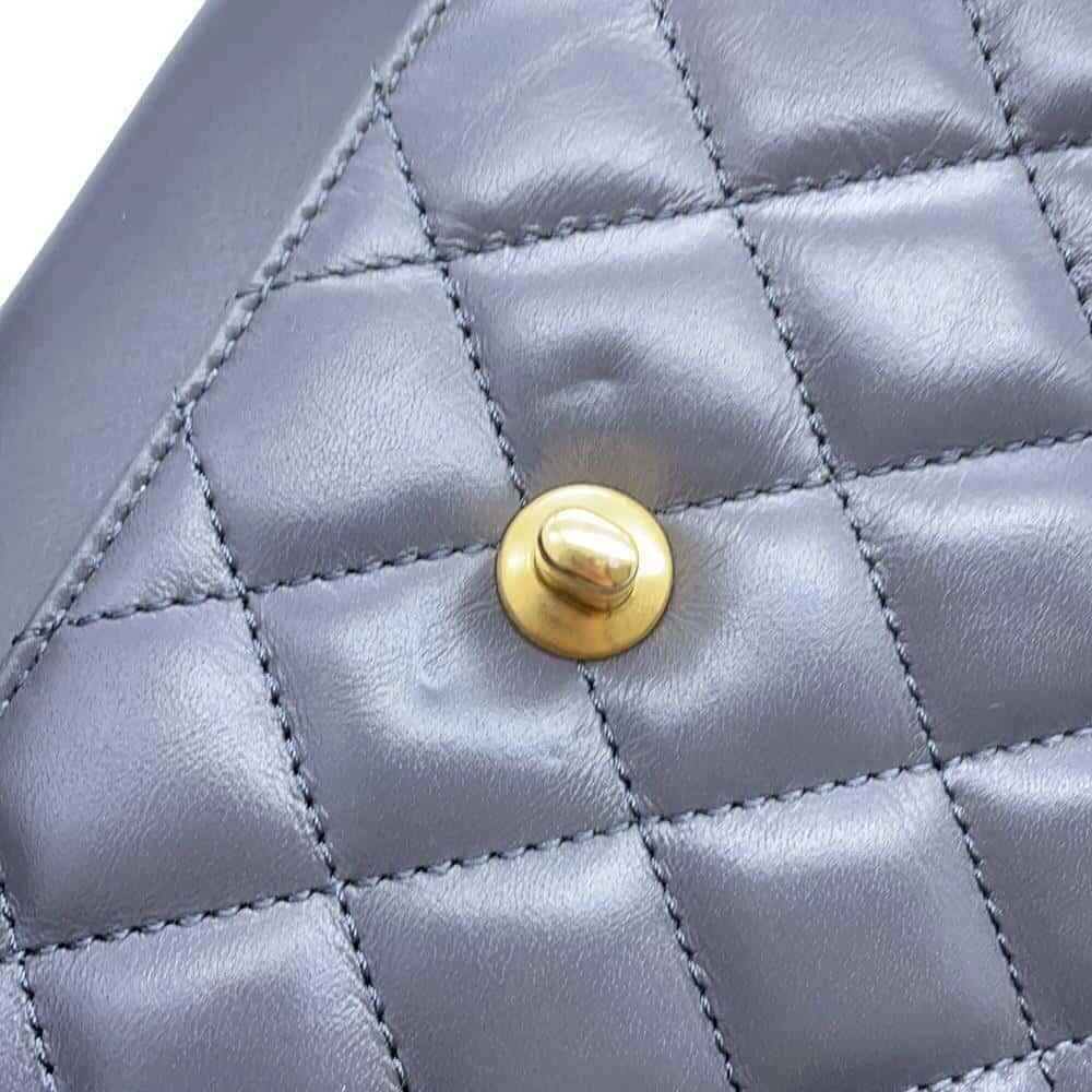 CHANEL Mini Shopping Bag Size Mini Calf Leather Gray