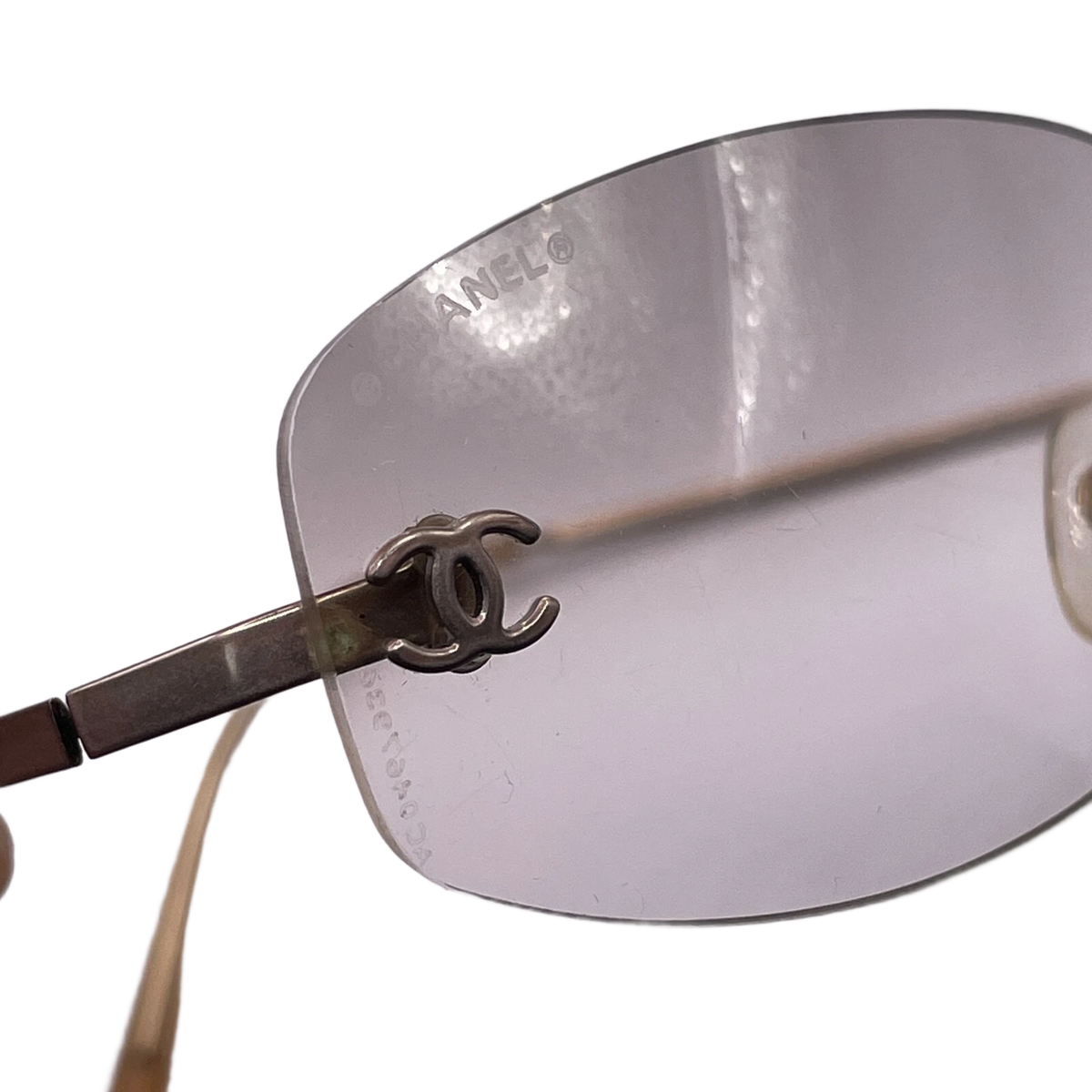 CHANEL Silver Sunglasses 57mm