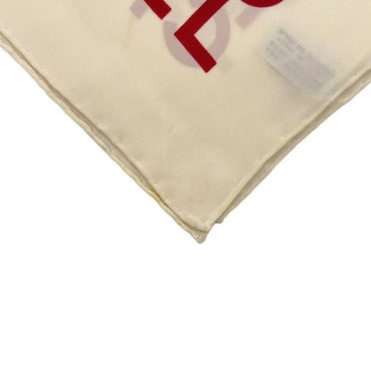 CHANEL Mademoiselle silhouette Silk Scarf W/Paper Case