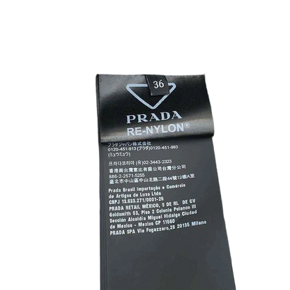 PRADA Re-Nylon Cropped Blouson Jacket Size 36 Nylon 100% Black