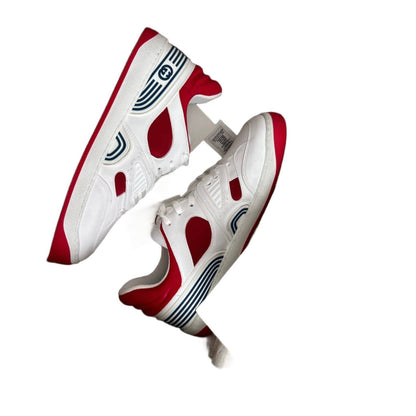 Gucci Men's Basket Sneakers Low Top Lace Up Red White Blue