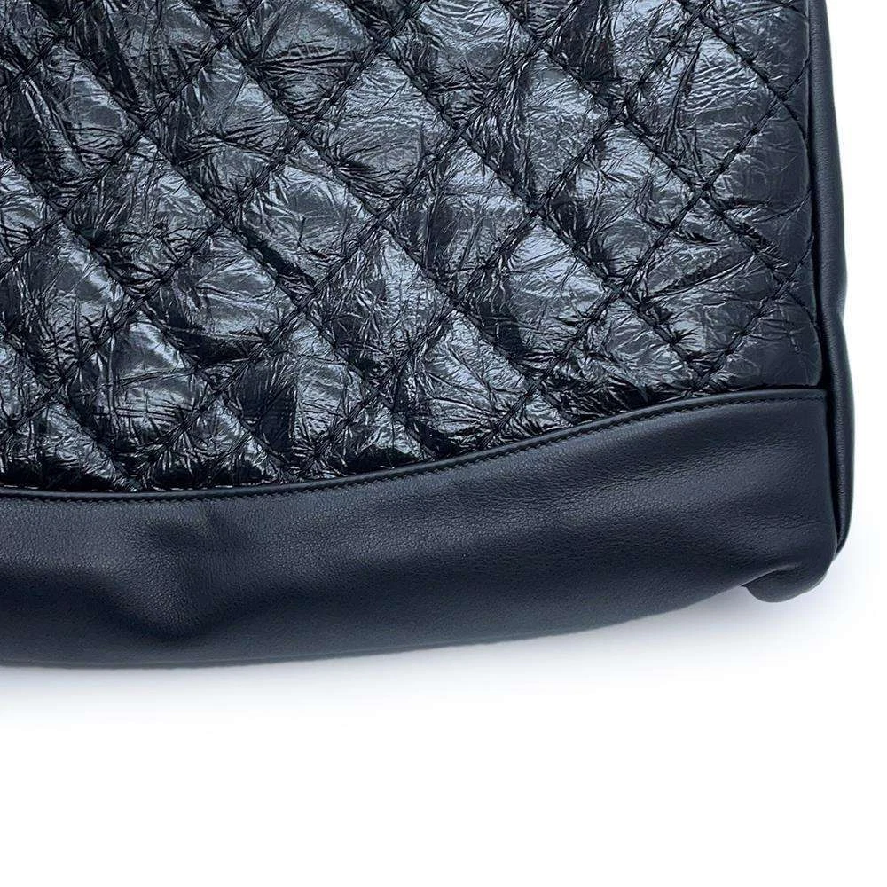 CHANEL CHANEL31 2-WAY Handbag Size Large Crumple Calf Leather Black