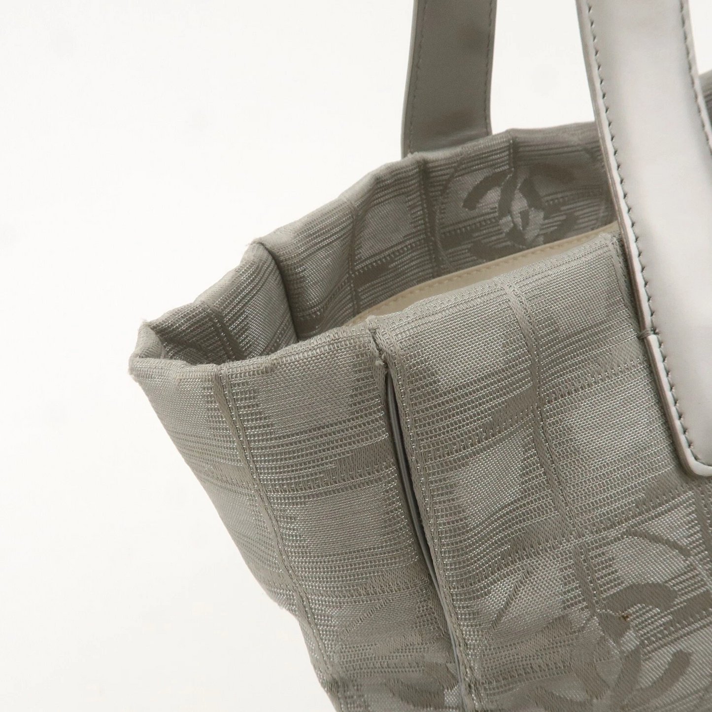 CHANEL New Travel Line Tote PM Tote Bag Jacquard Leather