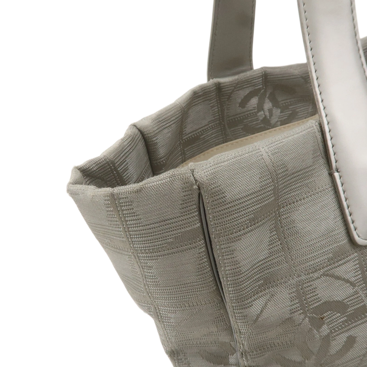 CHANEL New Travel Line Tote PM Tote Bag Jacquard Leather