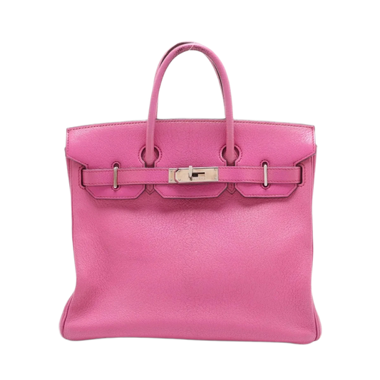 Hermès Haut à Courroies 28 Coromandel Pink Silver Metal Fittings J Stamp 2006