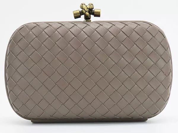 Bottega Veneta Intrecciato Knot Minaudière Clutch Bag