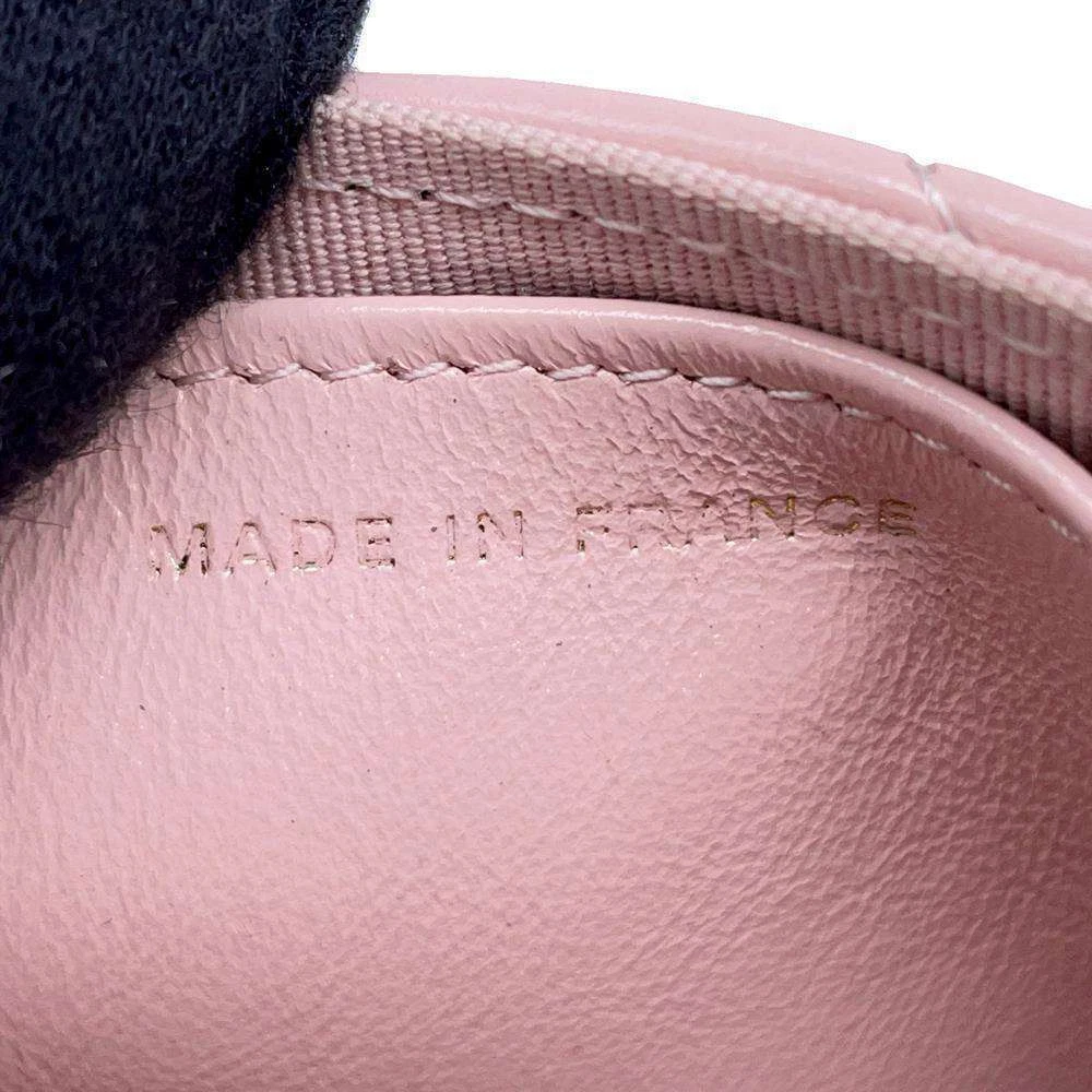 CHANEL Matelasse Chain wallet Leather Pink