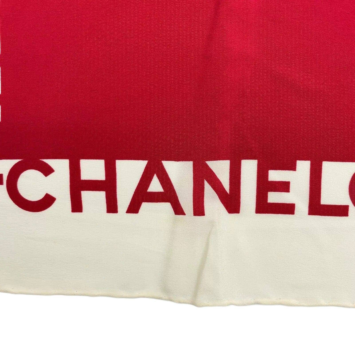 CHANEL Mademoiselle silhouette Silk Scarf W/Paper Case