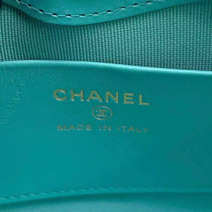CHANEL CHANEL31 Mini Shopping Bag Calf Leather Turquise Blue