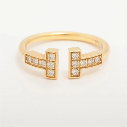 Tiffany T Wire Diamond Ring 750 (YG) 2.6g