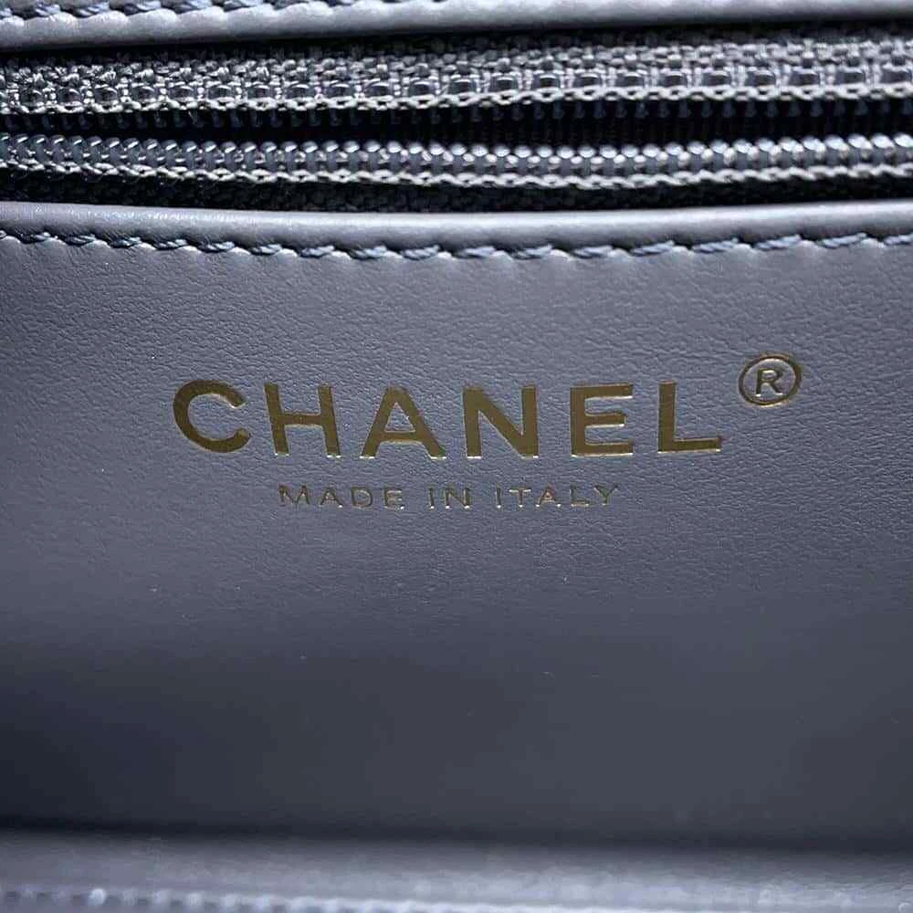 CHANEL Mini Shopping Bag Size Mini Calf Leather Gray
