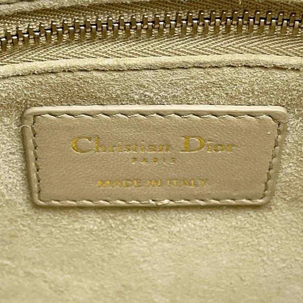 Dior Lady Dior MY ABC DIOR 2-Way Handbag Size Small Lambskin Beige