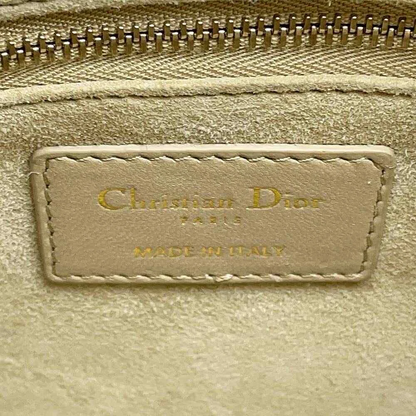 Dior Lady Dior MY ABC DIOR 2-Way Handbag Size Small Lambskin Beige