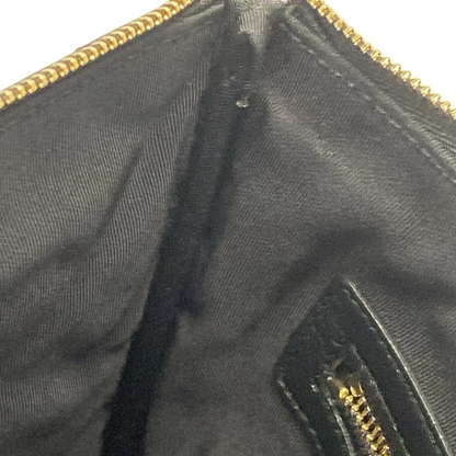 CHANEL Matelasse Black Lambskin Clutch Bag Gold Hardware