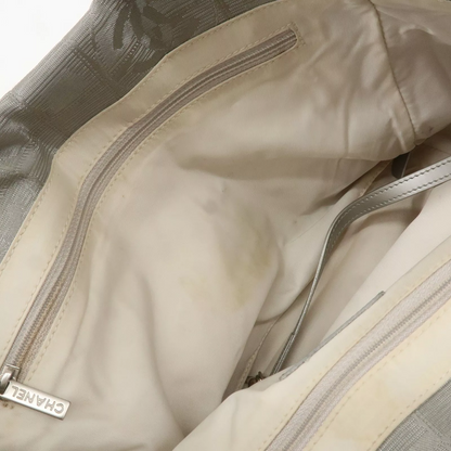 CHANEL New Travel Line Tote PM Tote Bag Jacquard Leather