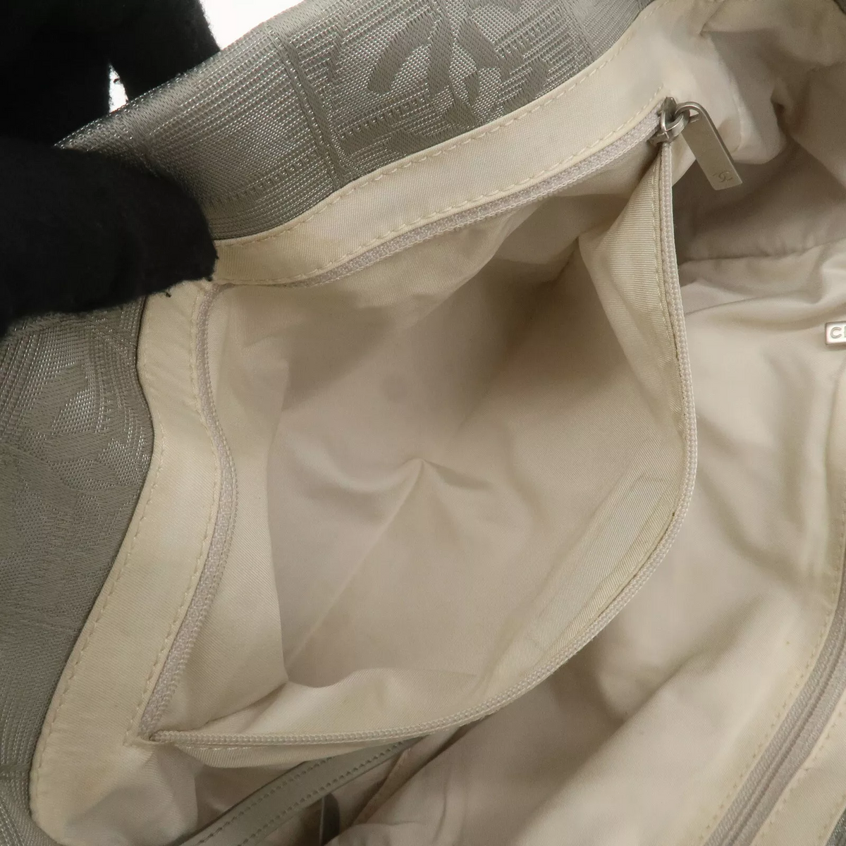 CHANEL New Travel Line Tote PM Tote Bag Jacquard Leather