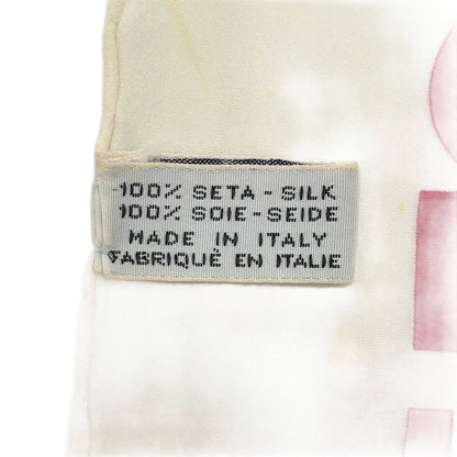 CHANEL Mademoiselle silhouette Silk Scarf W/Paper Case