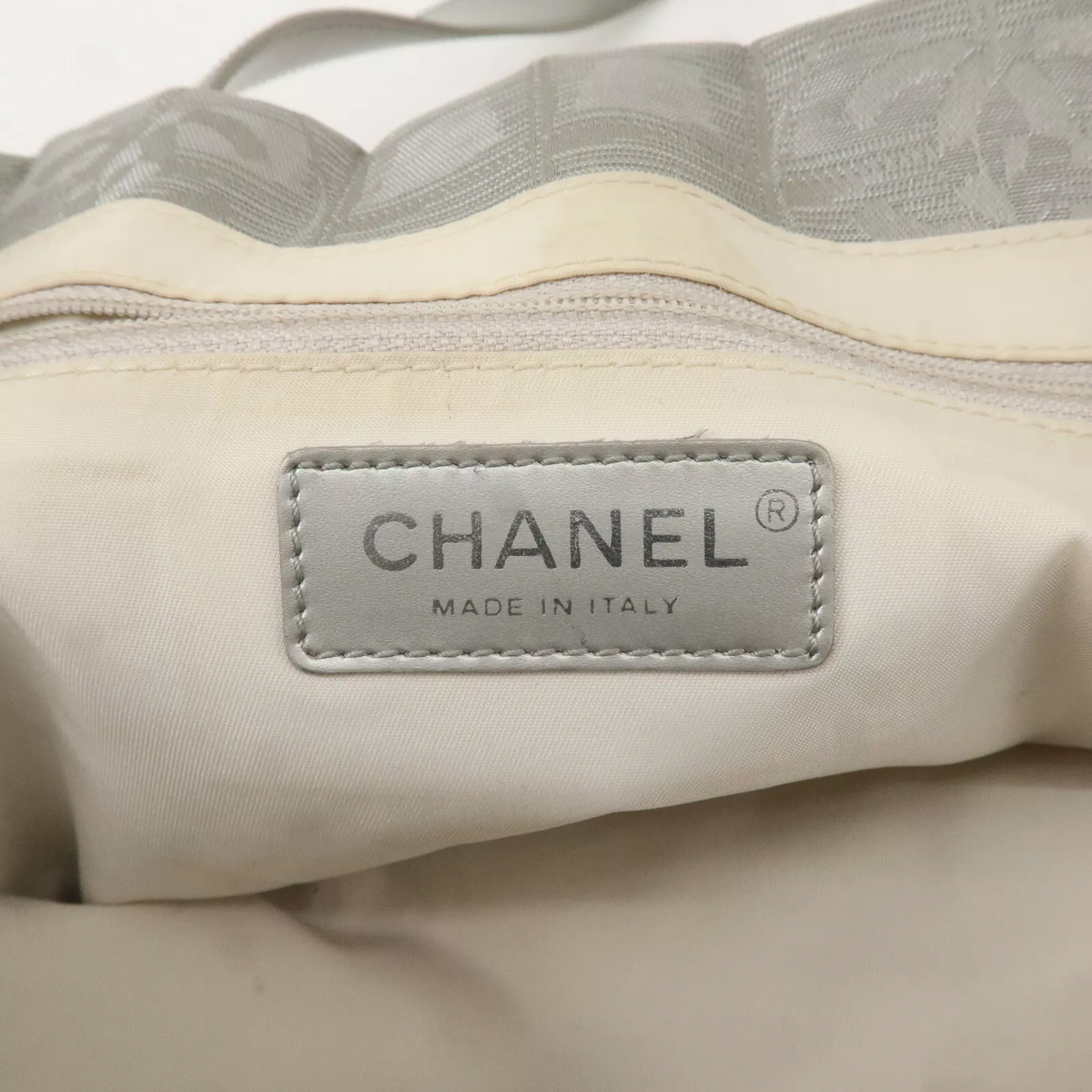 CHANEL New Travel Line Tote PM Tote Bag Jacquard Leather