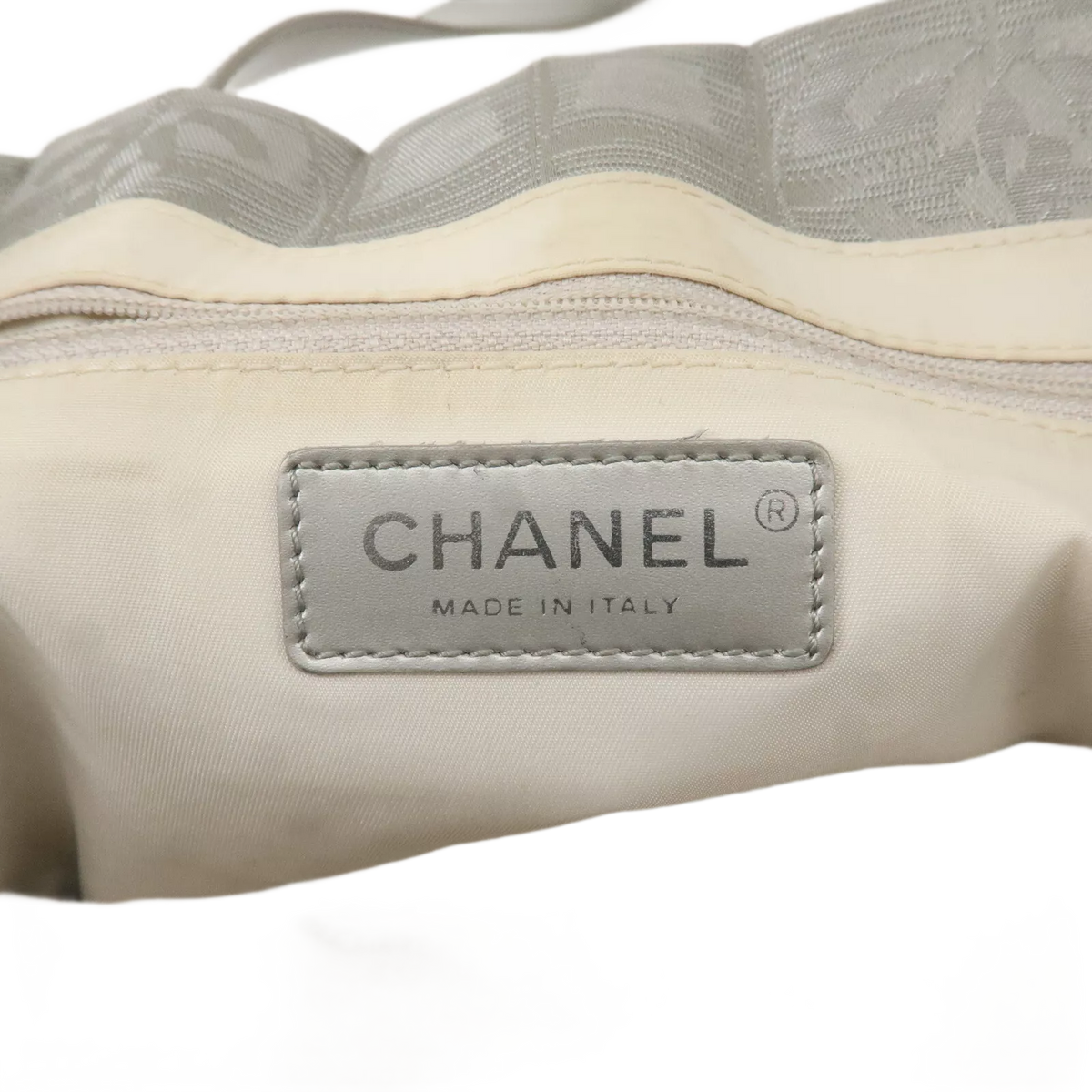 CHANEL New Travel Line Tote PM Tote Bag Jacquard Leather
