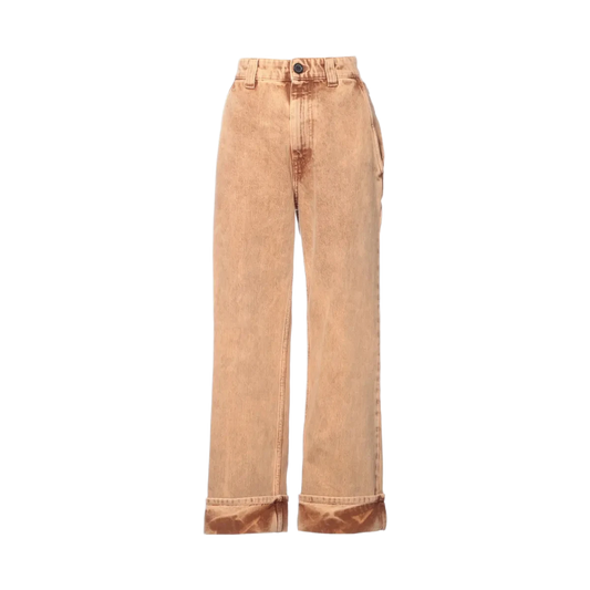 Miu Miu 23SS Cotton Denim Pants 36 Ladies' Brown