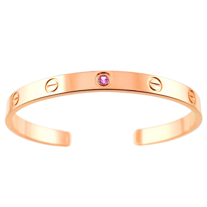 Cartier Love Bracelet Open Sapphire 18K Pink Gold 750 Size 18